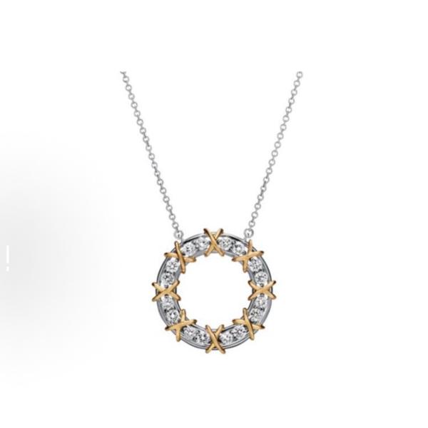 Tiffany & Co. Sixteen Stone Series 18K Gold and Platinum Sixteen Stone Diamond Necklace