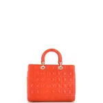 Dior Lady Dior Bag Cannage Quilt Lambskin Large orangered
