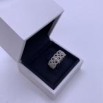 De Beers Enchanted Lotus White Gold Pave Diamond Ring