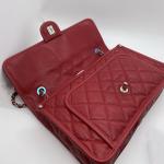 Chanel Red Caviar Leather Seasonal Classic Flap Chain Bag