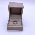 Van Cleef & Arpels Fleurette Sunflower White Gold Pave Diamond Wedding Ring