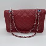 Chanel Red Caviar Leather Seasonal Classic Flap Chain Bag
