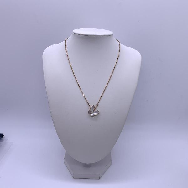 Van Cleef & Arpels Two Butterfly Necklace, Mother-of-Pearl, 18K Rose Gold