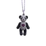 Qeelin Bo Bo Panda Full Diamond White Gold Necklace