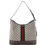 Gucci Ophidia Open Bucket Bag GG Coated Canvas with Leather Medium