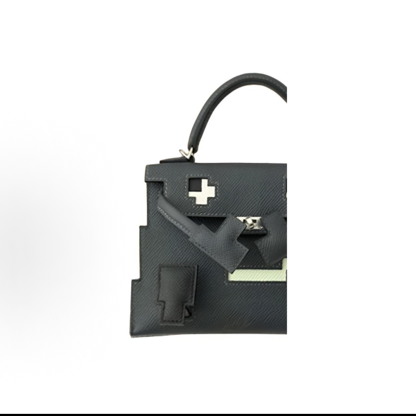 Hermes Kelly Doll Picto Bag Epsom Haze and dust (AQ)