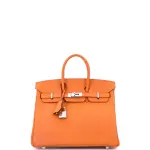Hermes Birkin Handbag Orange H Epsom with Palladium Hardware 25