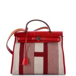 Hermes Herbag Zip H Vibration Toile and Leather 31