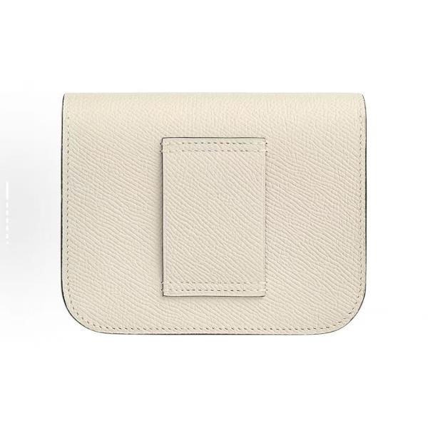Hermès Constance Slime Cream White Epsom Leather Gold Button Handbag
