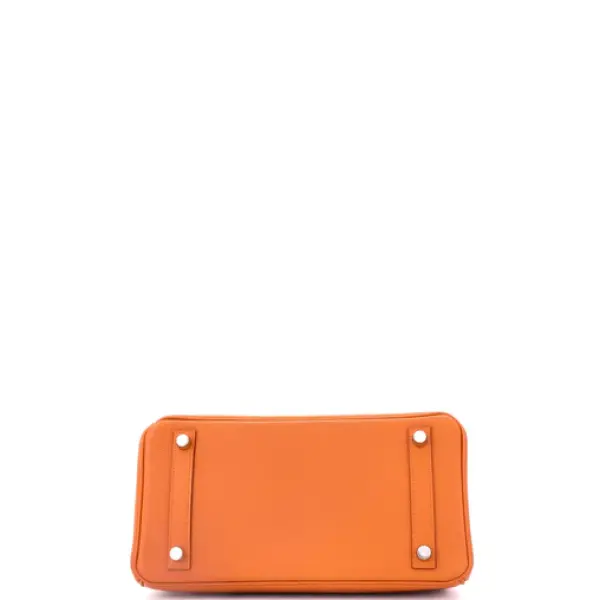 Hermes Birkin Handbag Orange H Epsom with Palladium Hardware 25