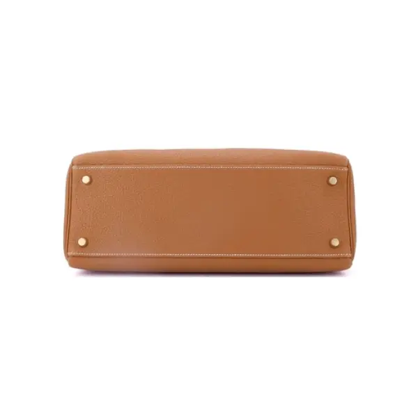 Hermes Kelly Handbag Gold Togo with Gold Hardware 32