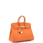 Hermes Birkin Handbag Orange H Epsom with Palladium Hardware 25