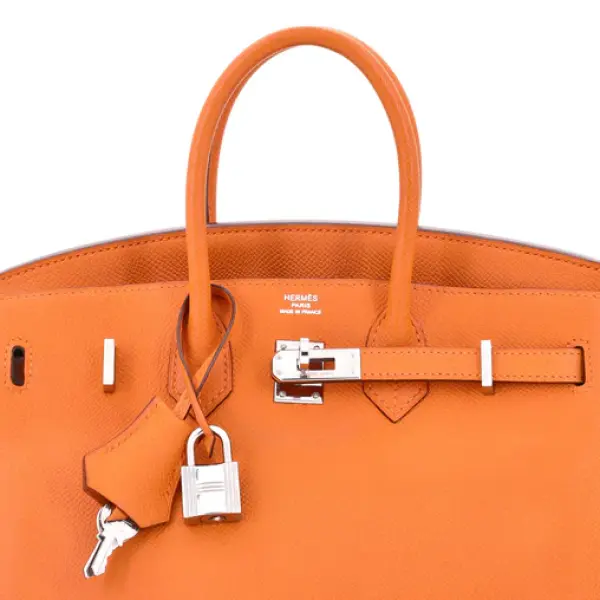 Hermes Birkin Handbag Orange H Epsom with Palladium Hardware 25