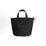 Hermès In The Loop 23 black silver-studded TC leather pig-nose basket bag for carrying water and handbag