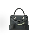 Hermes Kelly Doll Picto Bag Epsom Haze and dust (AQ)