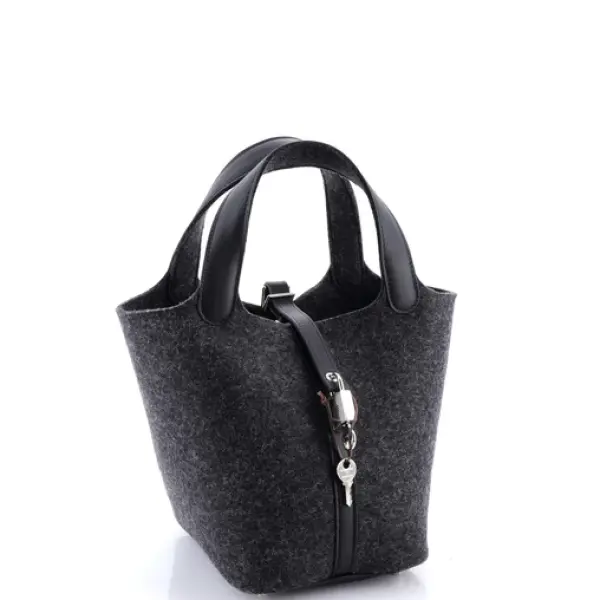 Hermes Picotin Lock Bag Felt with Leather PM
