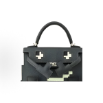 Hermes Kelly Doll Picto Bag Epsom Haze and dust (AQ)