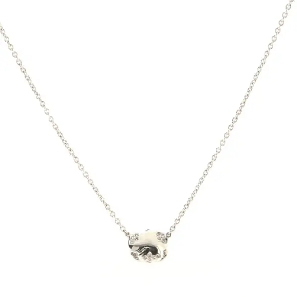 Piaget Rose Pendant Necklace 18K White Gold and Diamonds