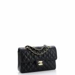 Chanel Classic Double Flap Bag Quilted Caviar Small
