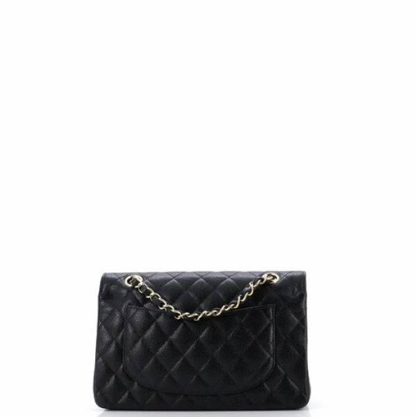 Chanel Classic Double Flap Bag Quilted Caviar Small