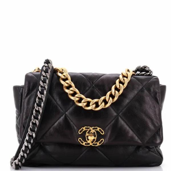 Chanel 19 Flap Bag Quilted Leather Large