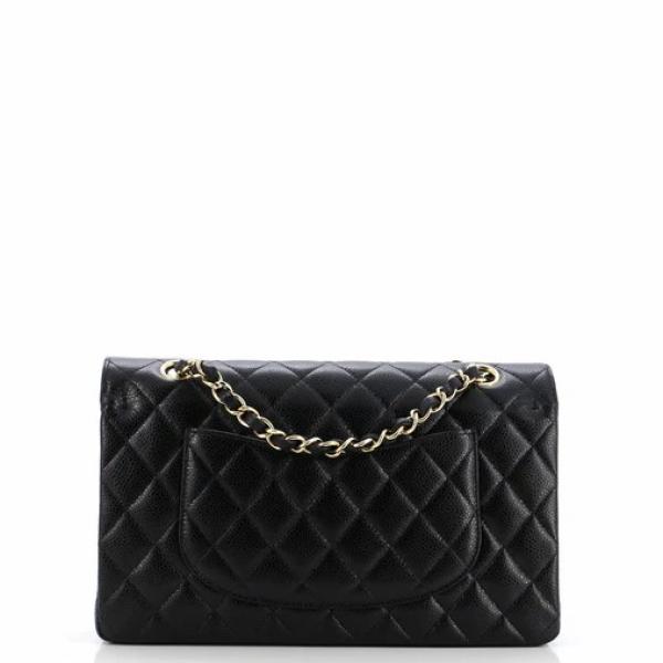 Chanel Classic Double Flap Bag Quilted Caviar Medium