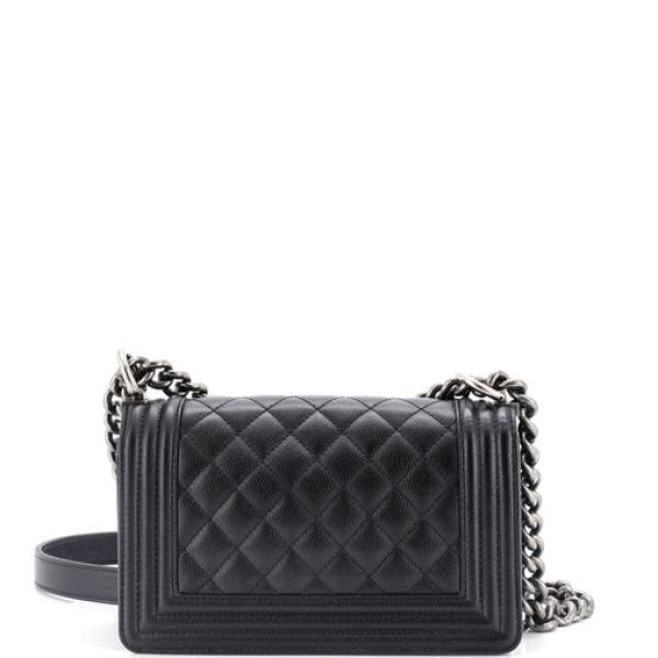 Chanel Boy Flap Bag Quilted Caviar Small