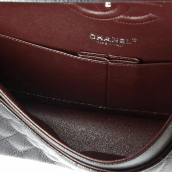 Chanel Classic Double Flap Bag Quilted Caviar Medium